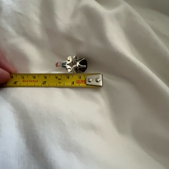 Smokey topaz sterling vintage ring - Picture 6 of 16